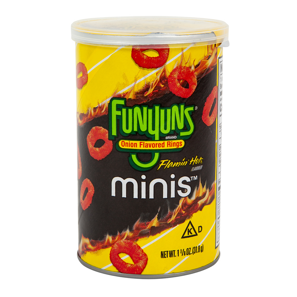 Funyuns Minis Flamin Hot Canister 12x1.125oz