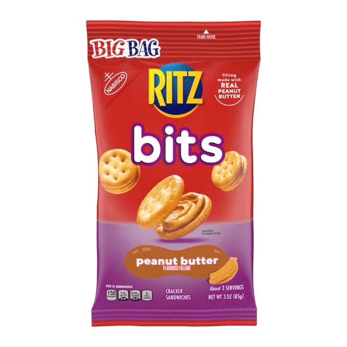 Nabisco Ritz Bits Peanut Butter Peg Bag 12x85g Expiry 03.5.26