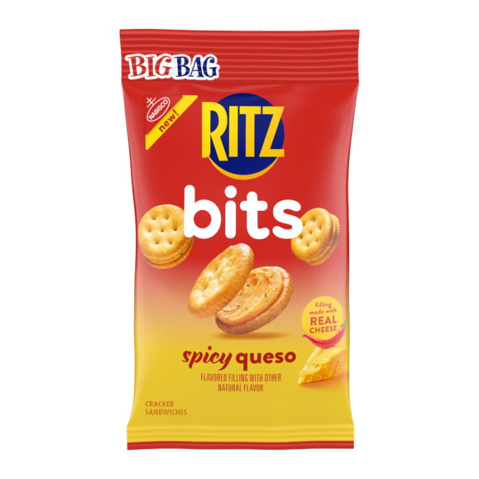 Nabisco Ritz Bits Spicy Queso Peg Bag 12x85g