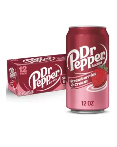 Dr Pepper Strawberries & Cream Soda 24x355ml