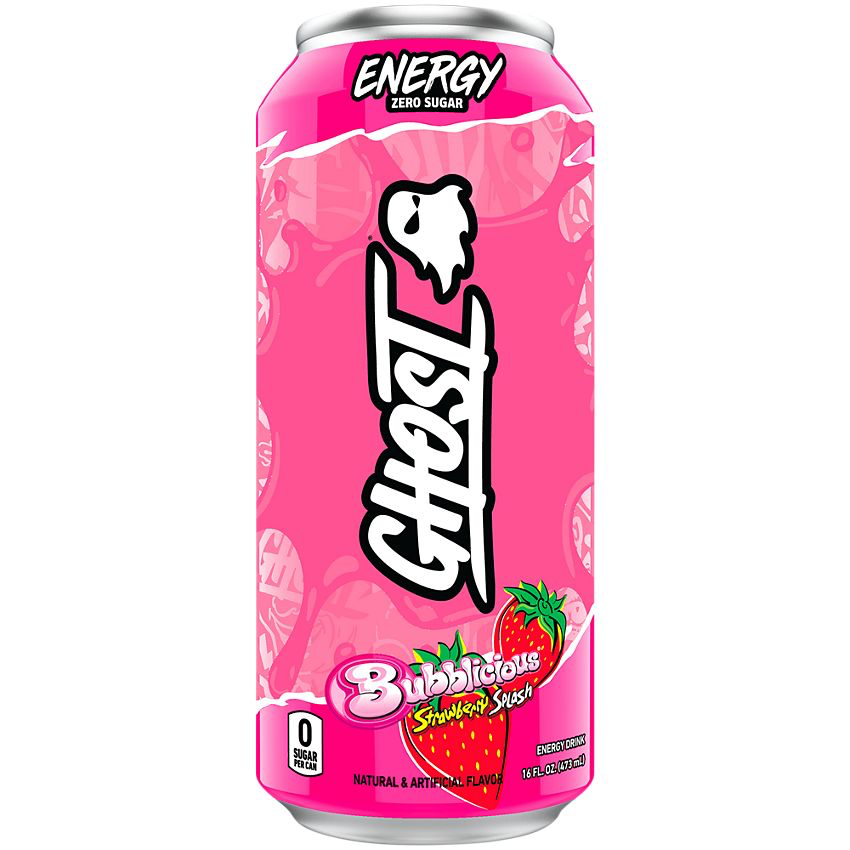 Ghost Energy Bubblicious Strawberry Splash 12x473ml 