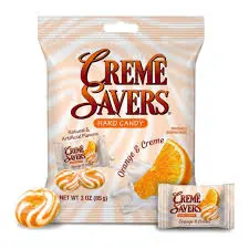 Creme Savers Hard Candy Orange Creme 12x177g