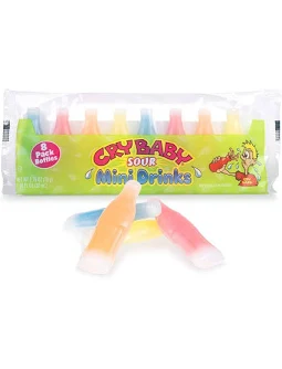 Cry Baby Mini Sour Drinks Wax Bottles 8 Pack 12x2.79oz