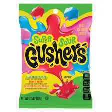 Gusher Sour Berry Peg Bag 8x4.25oz Expiry 11.10.25