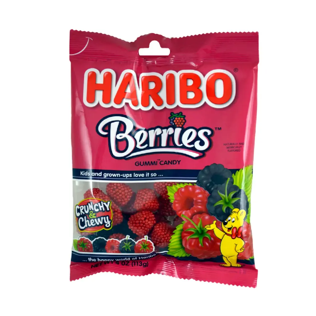 Haribo Berries Peg Bag 12x5oz (Expiry May'26)