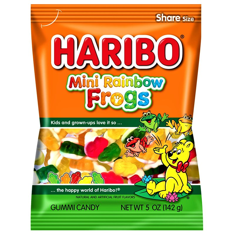 Haribo Mini Rainbow Frog Peg Bag 12x142g (Expiry May'26)