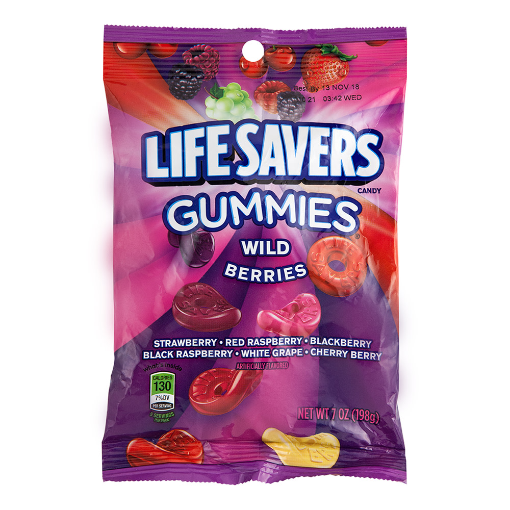 Life Savers Wild Berry Gummi Peg Bag 12x7oz