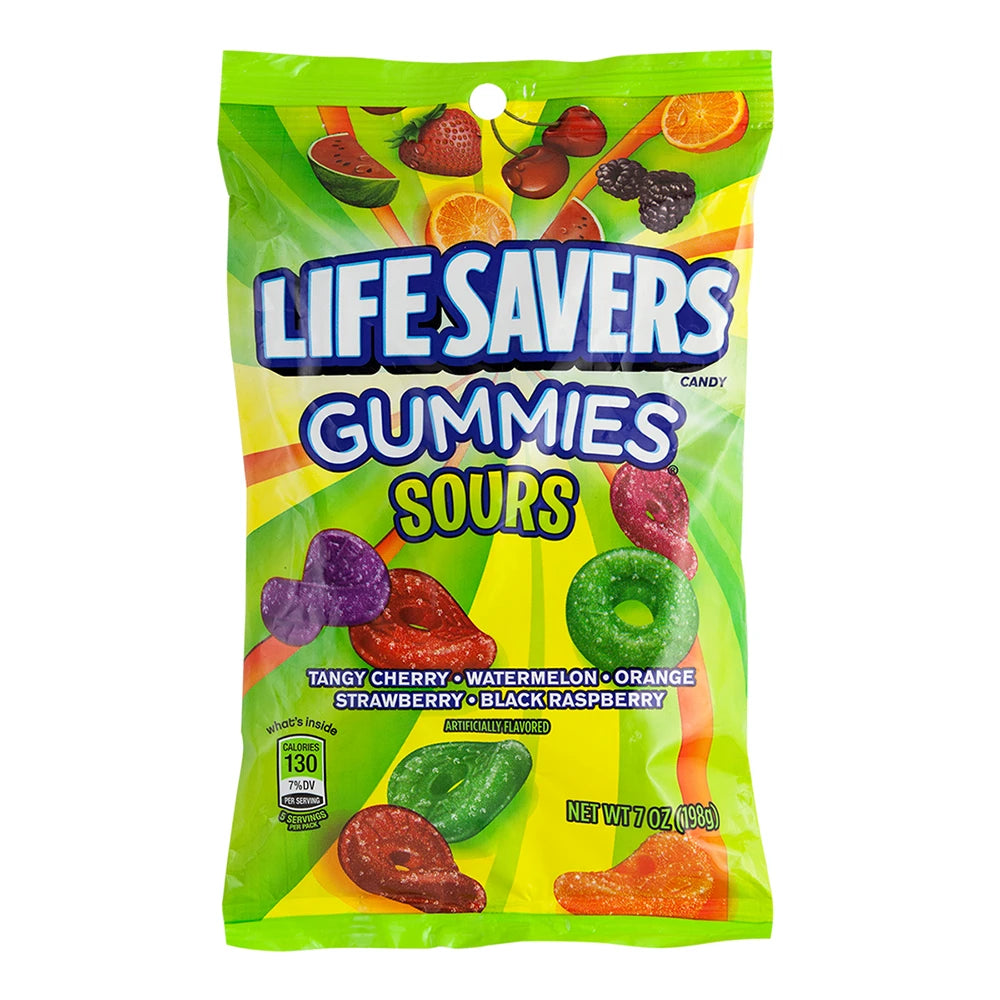 Life Savers Gummi Sours Peg Bag 12x7oz