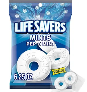 Life Savers Hard Candy Peppe O Mint Peg 12x6.25oz