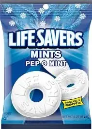 Life Savers Hard Candy Peppe O mint Peg 12x6.25oz