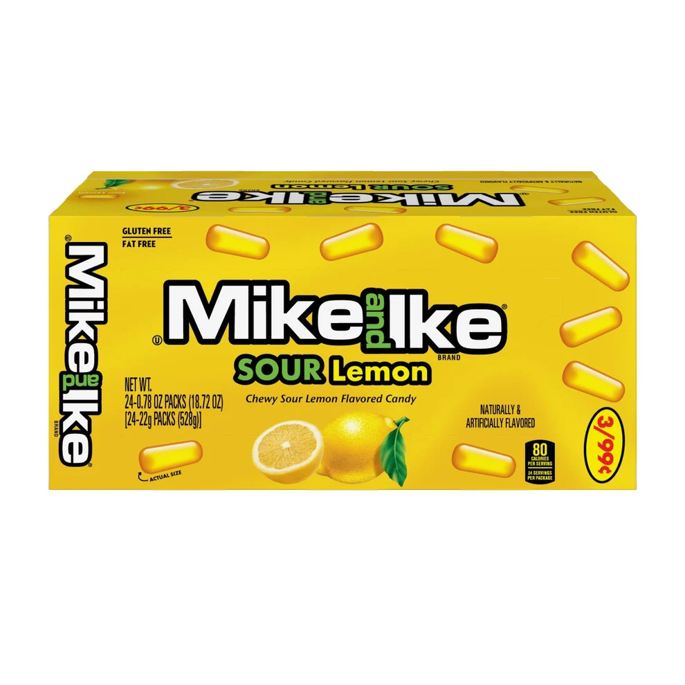 Mike & Ike Sour Lemon - 24CT