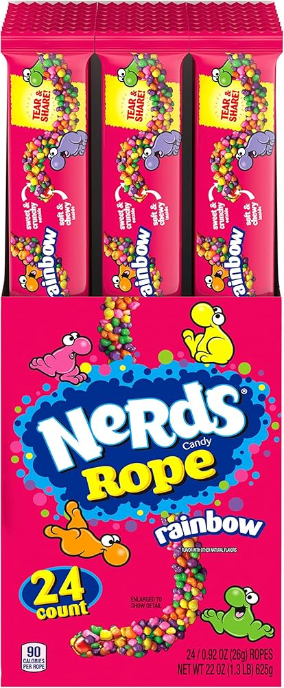 Nerds Rope 0.92oz (26g) Rainbow - 24CT