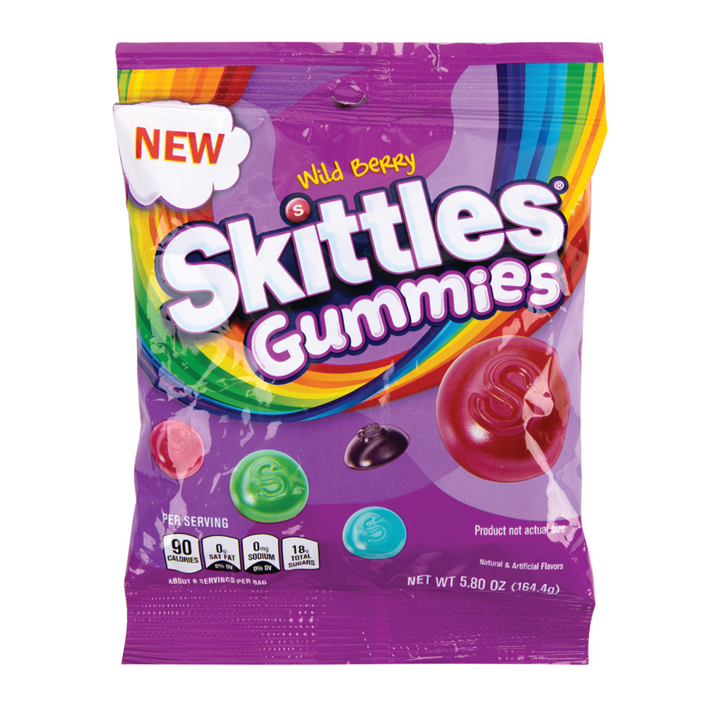 Skittles Gummies Wildberry Peg Bag 12x5.8oz