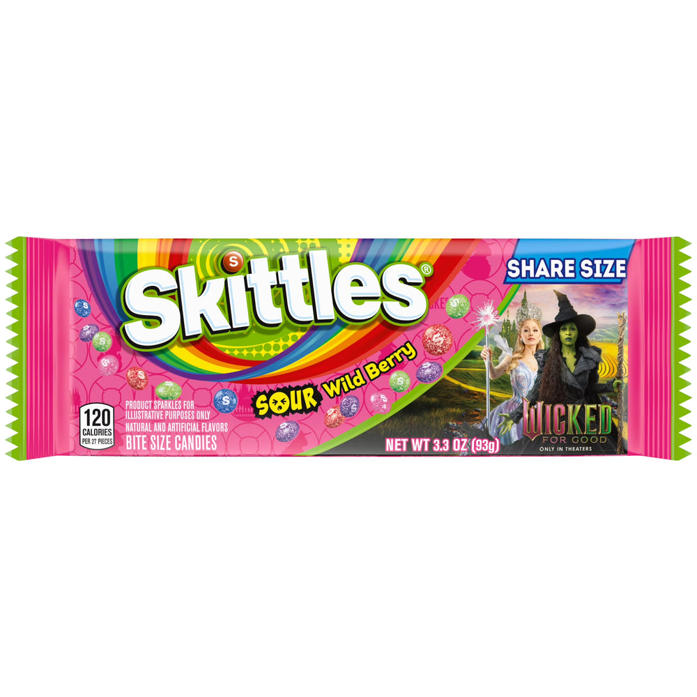 [SSWBS] Skittles Sour Wild Berry Share Size Pouch 24x93g