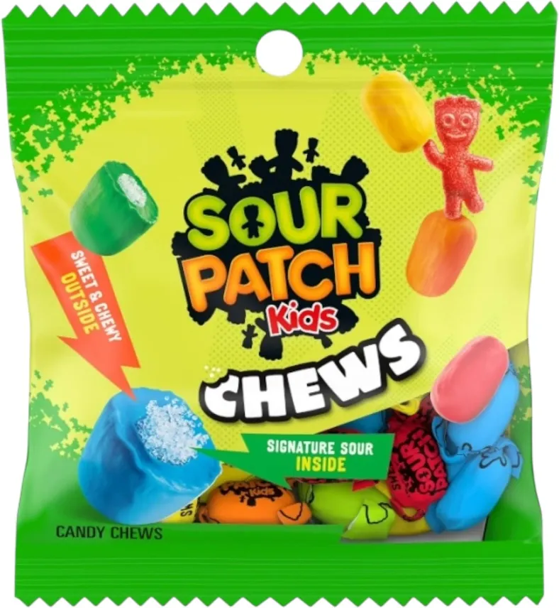 Sour Patch Chews Peg Bag 12x145g Expiry 20/09/26