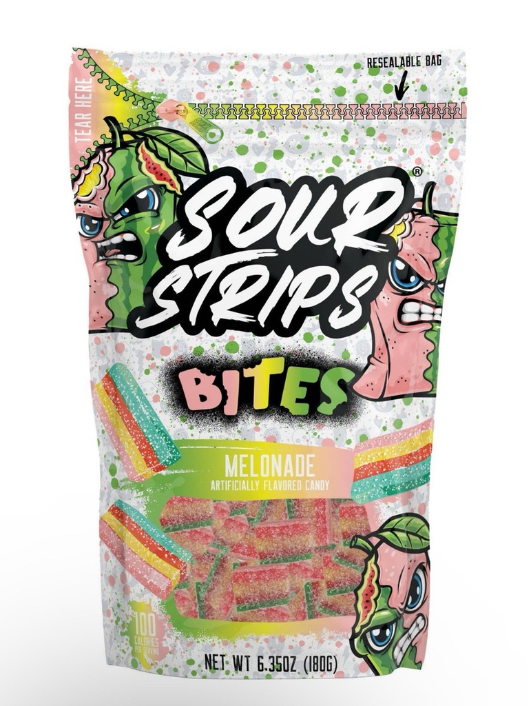 Sour Strips Bites Melonade 10x6.35oz