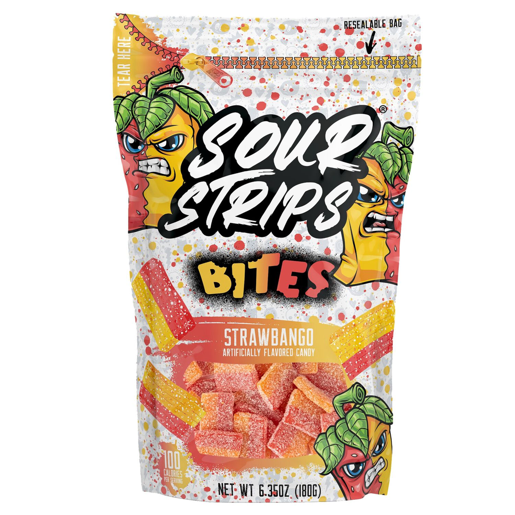 Sour Strips Bites Strawbango 10x6.35oz