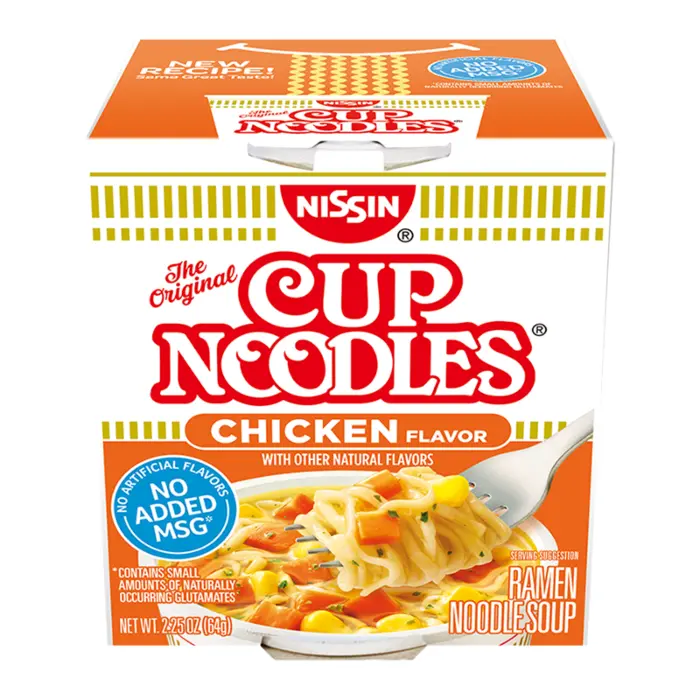 Nissin Chicken Ramen Noodle Cup 24x2.25oz BBD Dec'26