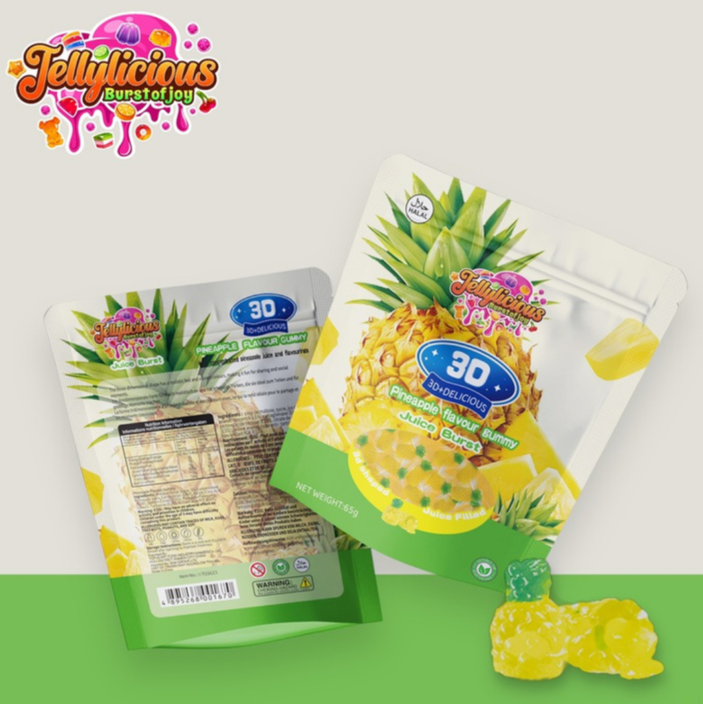 Jellylicious 3D Peelable Pineapple 12x65g