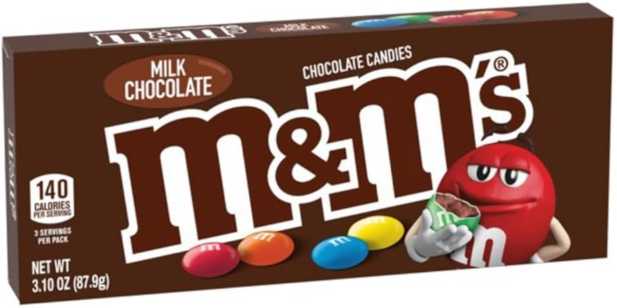 M&M Milk Theatre Box 12x3.1oz