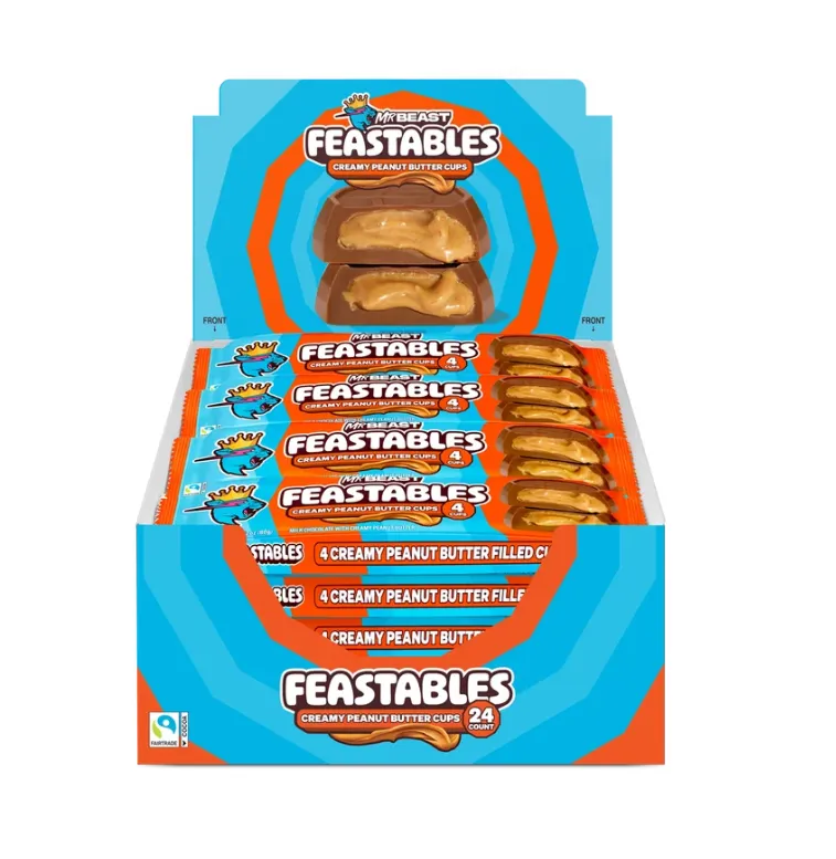 [MRFPB] Mr Beast Feastable Creamy Peanut Butter King Size 24ct