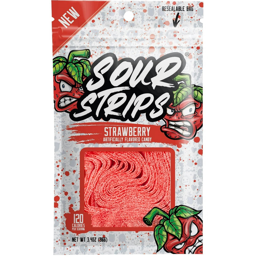 Sour Strips Strawberry 12x96g