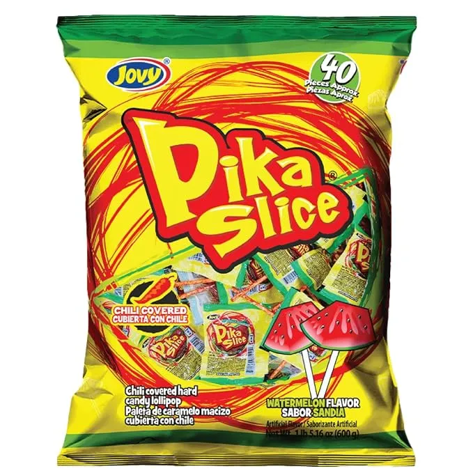 Jovy Enchilokas Pika Slices Lolipop Watermelon Sabor Sandia 12x150g