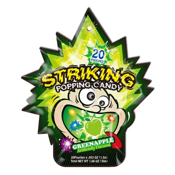 Striking Popping Candy Green Apple 12x30g