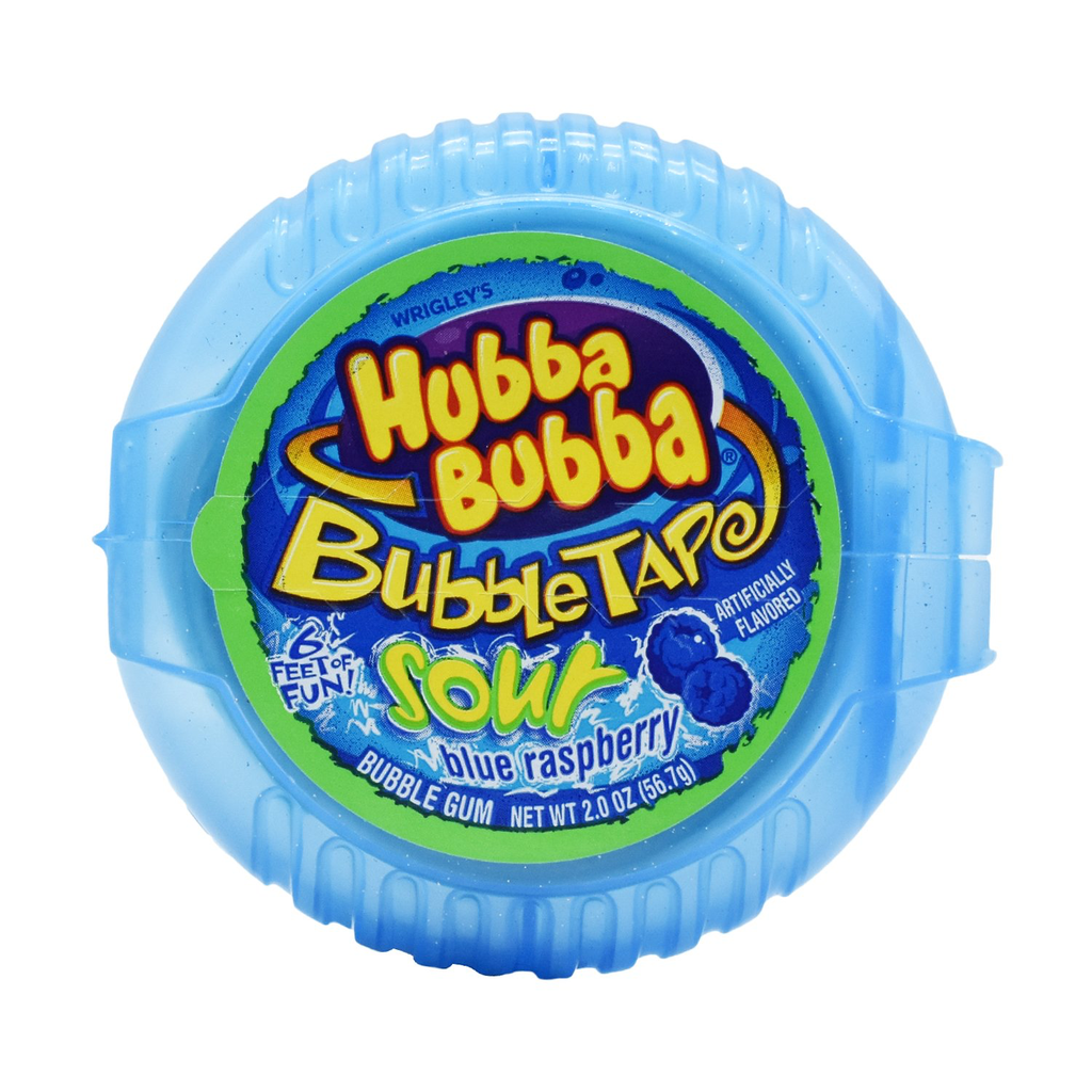 Hubba Bubba Bubble Gum Tape Sour Blue  12x2oz