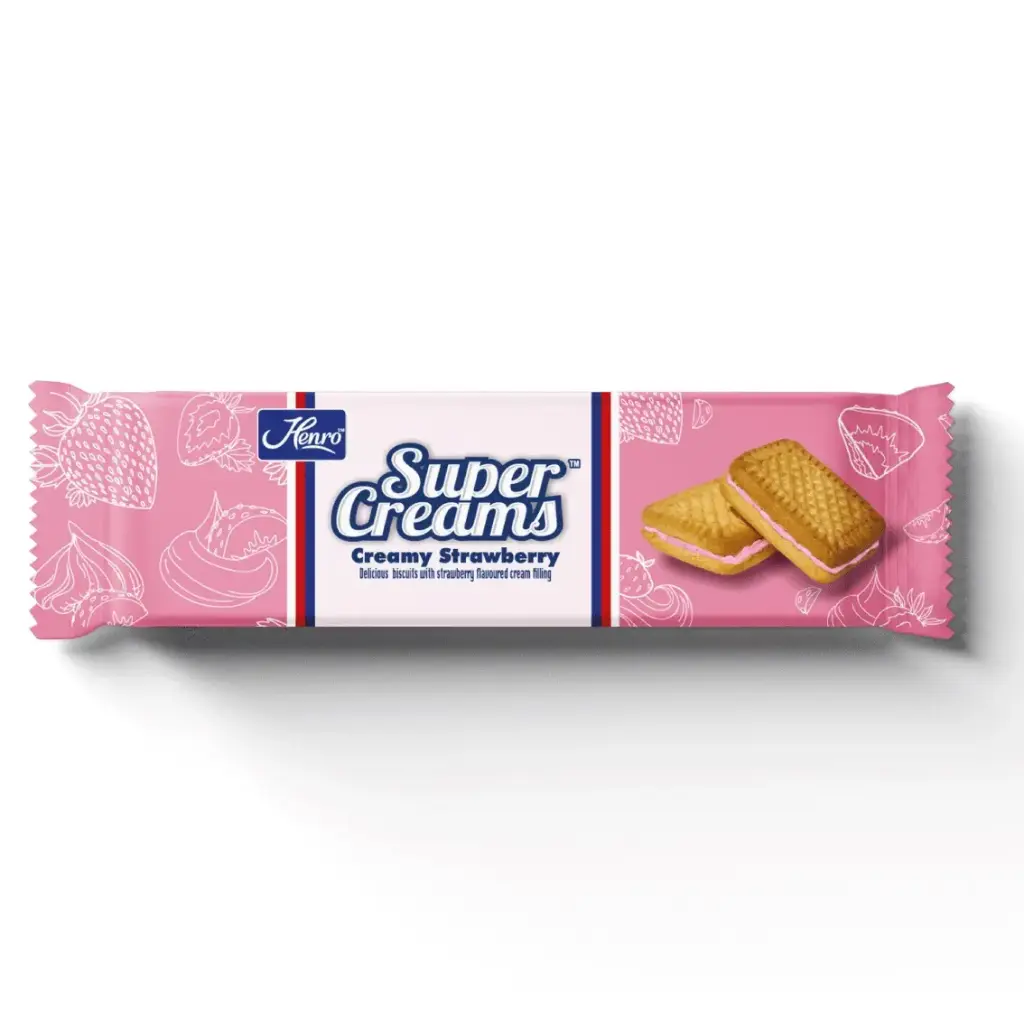 Henro Biscuits Super Cream Strawberry 12x125g