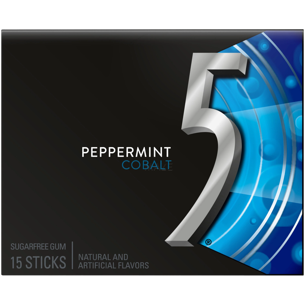 Wrigley's 5 Gum Peppermint Cobalt  10x15ct