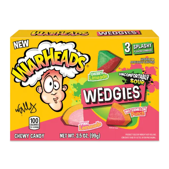 Warheads Wedgies Theatre Box 12x3.5oz Expiry 30.11.25