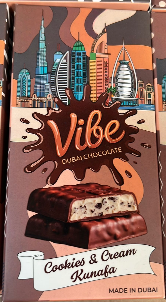 Vibe Dubai Cookie & Cream Kunafa Chocolate 1x200g