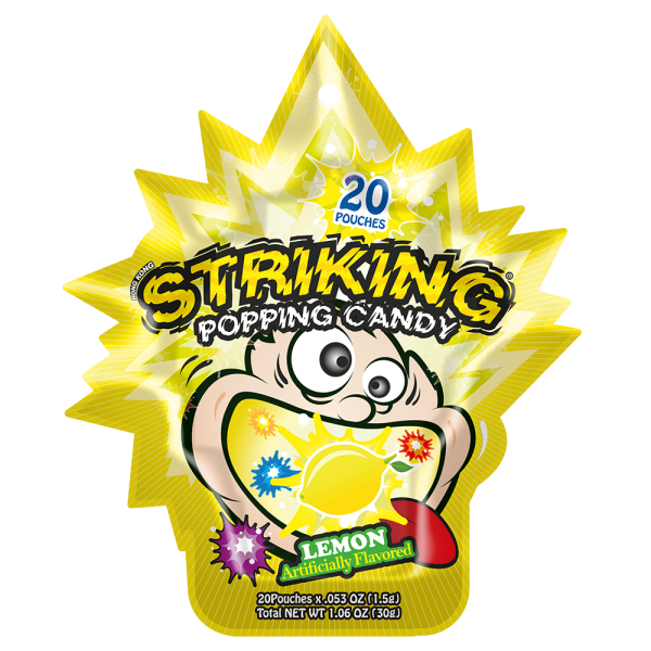 Striking Popping Candy Lemon 12x30g