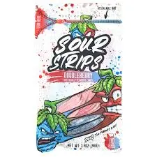Sour Strips Double Raspberry 12x96g