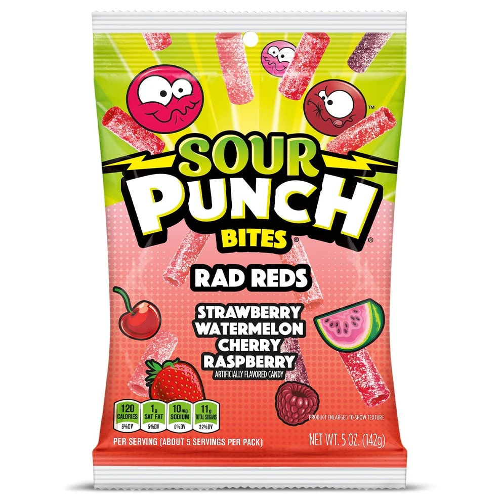 Sour Punch Bites Rad Reds 12x141g