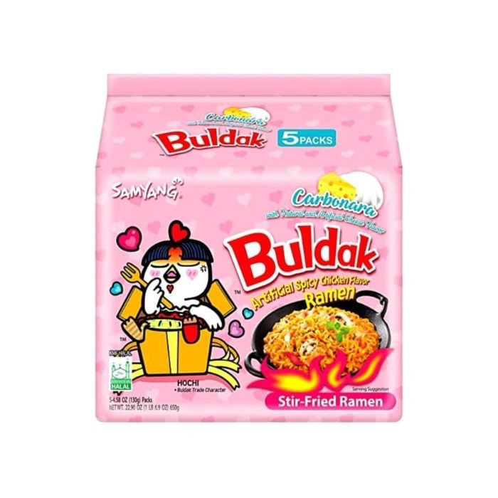 Samyang Buldak Carbonara Hot Chicken Ramen 5x8x140g