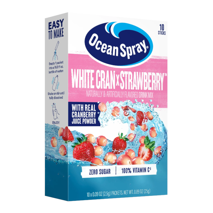 Ocean Spray STG White Cran Straw 12x10CT