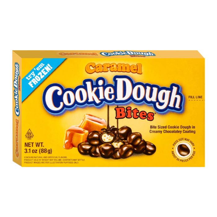 Cookie Dough Bites Caramel Theatre Box 12x88g				 