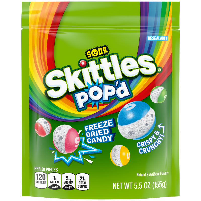 Skittles Sour Pods Dried Freeze 8x5.5oz