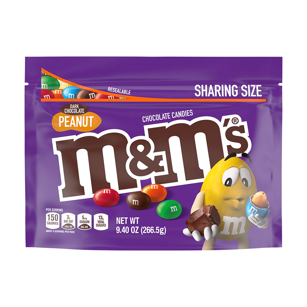 M&M's Dark Chocolate Peanut 8x9.4oz
