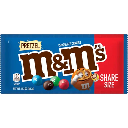 M&M Pretzel Share Size Pouch 24x2.83oz
