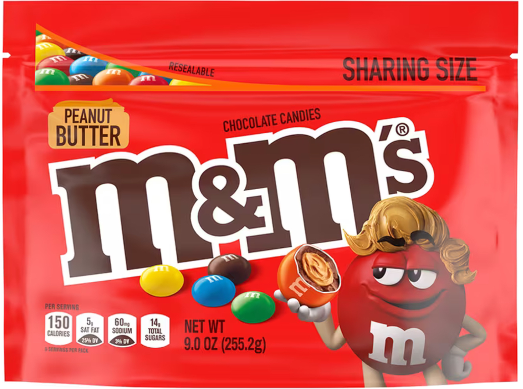 M&M Mega Peanut Butter 8x9oz