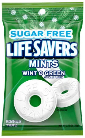 Life Savers Hard Candy Winto Green Peg 12x6.25oz