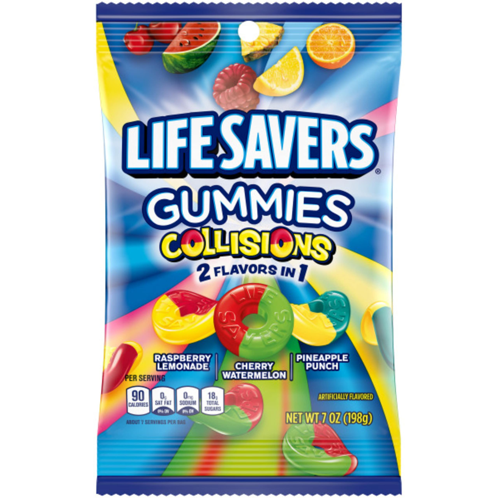 Life Savers Gummi Collision Peg Bag 12x7oz