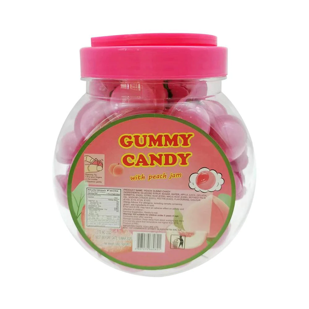 Gummy Candy Jar Peach 1x50pc
