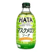 HATA KOSEN SODA Glass Bottles Muskmelon  24x300ml