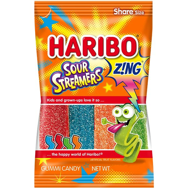 Haribo Zing Sour Streamers 12x141g