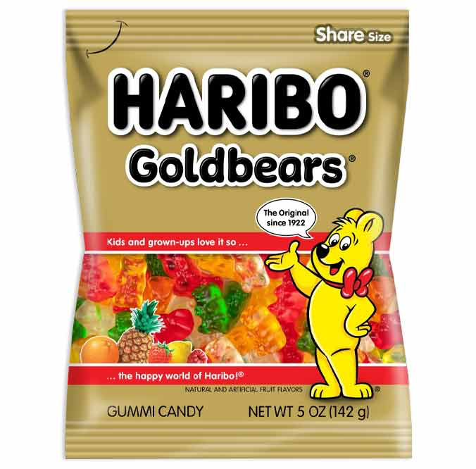 Haribo Gold Bear Peg Bag 12x141g (Expiry Mar'26)