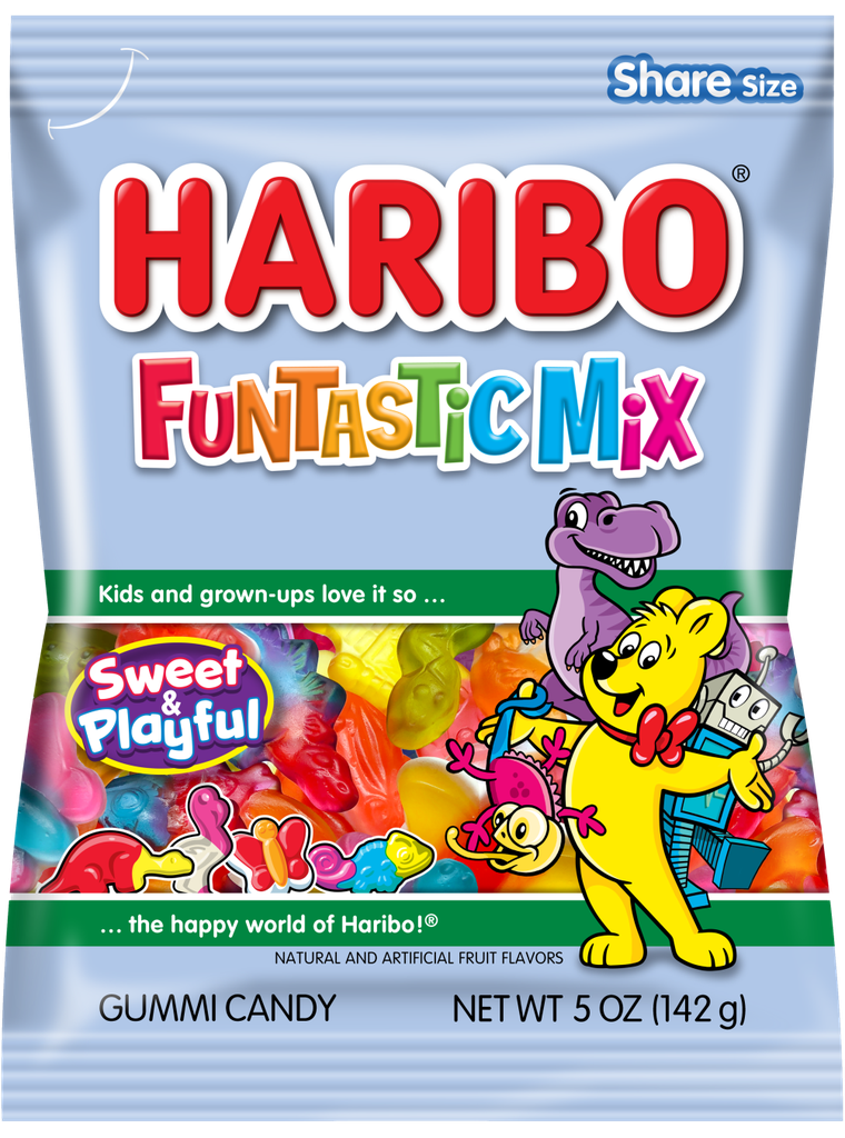 Haribo Funtastic Mix Peg Bag 12x142g (Expiry Apr'26)
